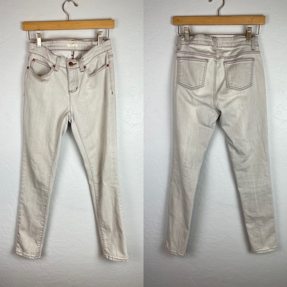 Eileen Fisher Mineral Grey Low Rise Cropped Skinny Jeans Women's Size 2‎ Petite - Picture 2 of 7